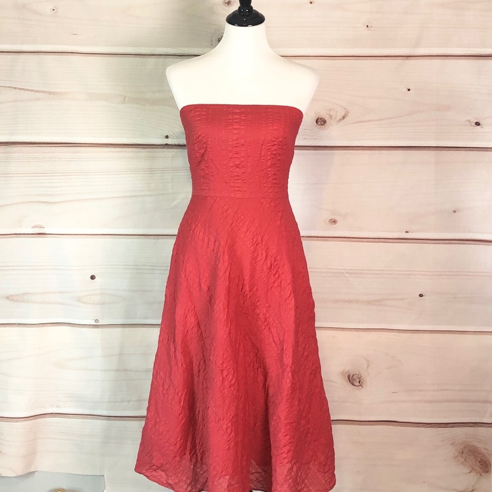 J. Crew Embossed Strapless Stretch Dress